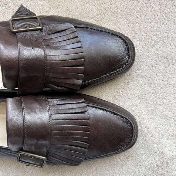 S. Maria Hand Made Shoes of Class Brown Buttery Leather Loafers Men 8.5 D Tassle - Picture 7 of 16